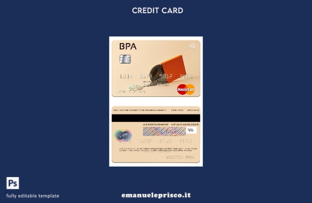modello di carta mastercard Andorra Banca Privada d'Andorra (BPA) in stile verif